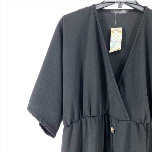 Boohoo Plus Belted Button Down Midi Dress - US 24 - Picture 3 of 7